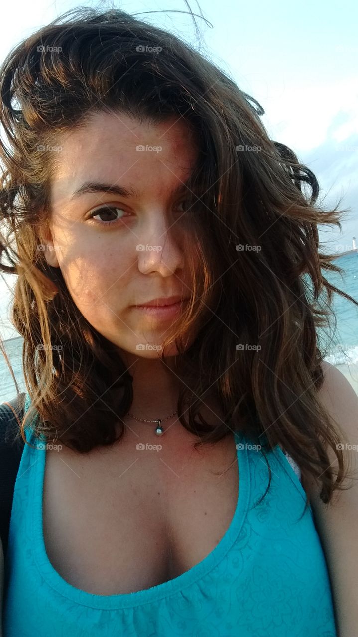 Selfie in the beach