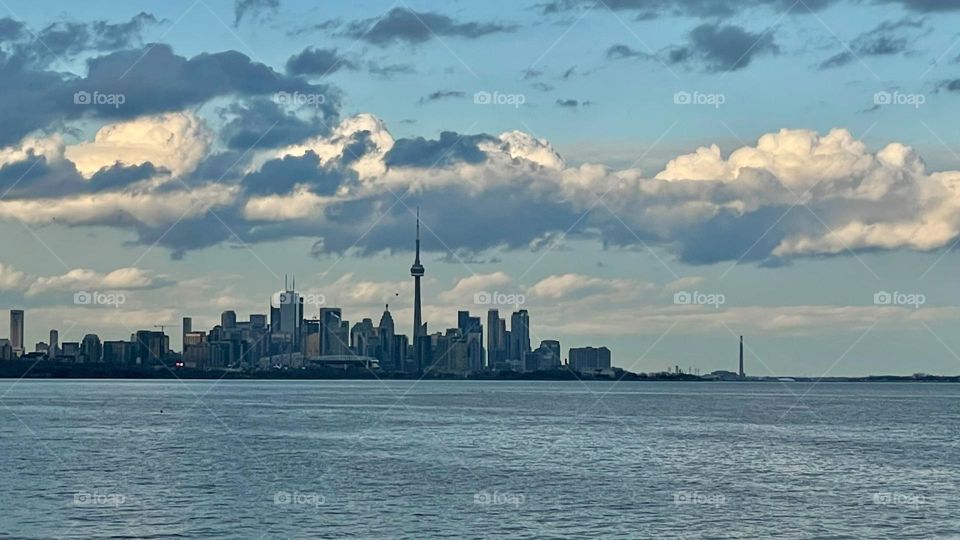 Toronto waterfront skyline 