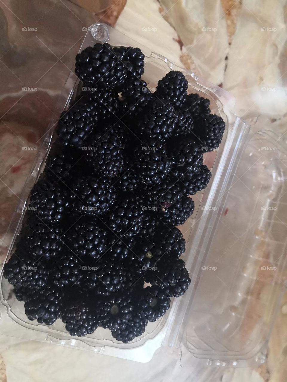 Large aromatic blackberries