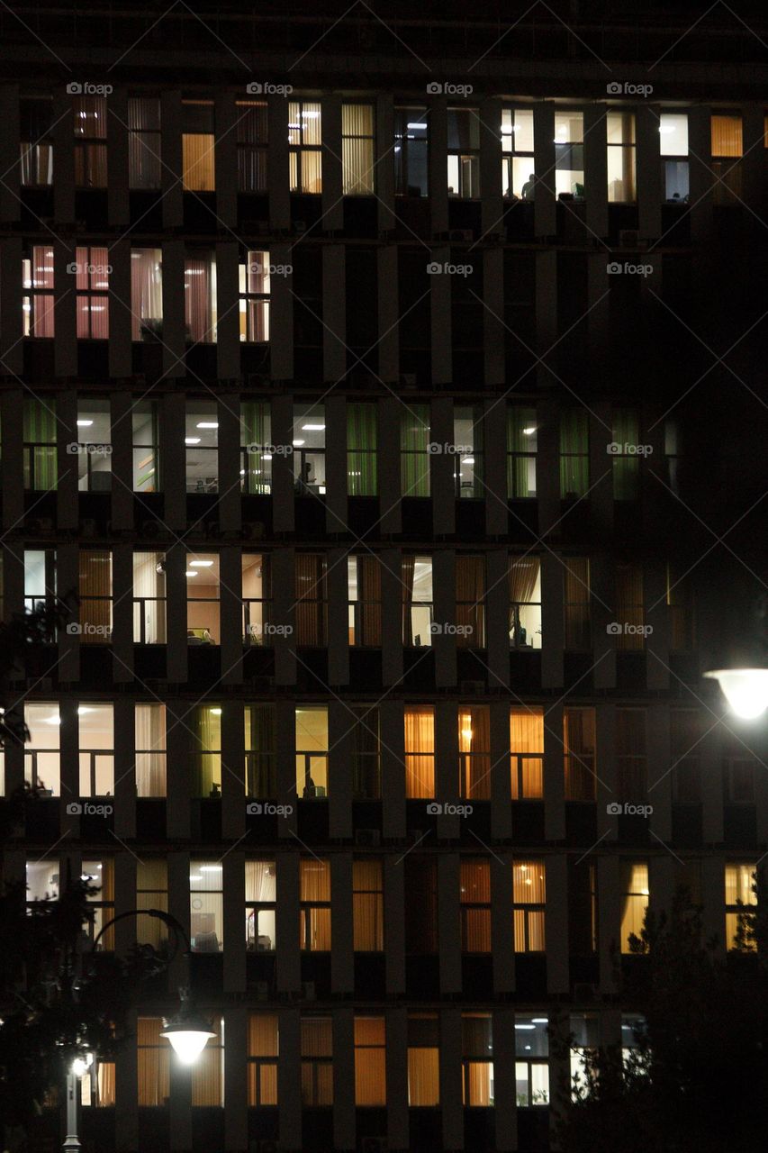 Windows in an office building