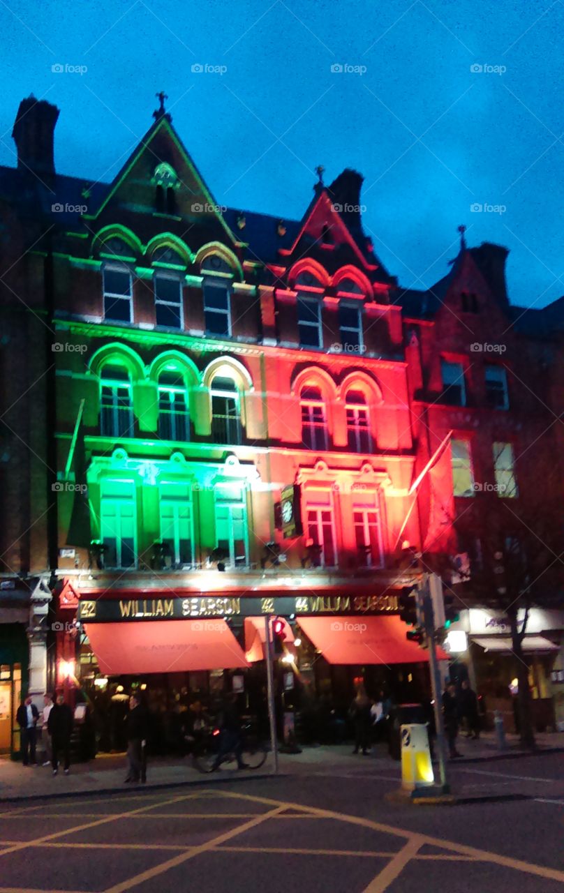 night view in Glasgow