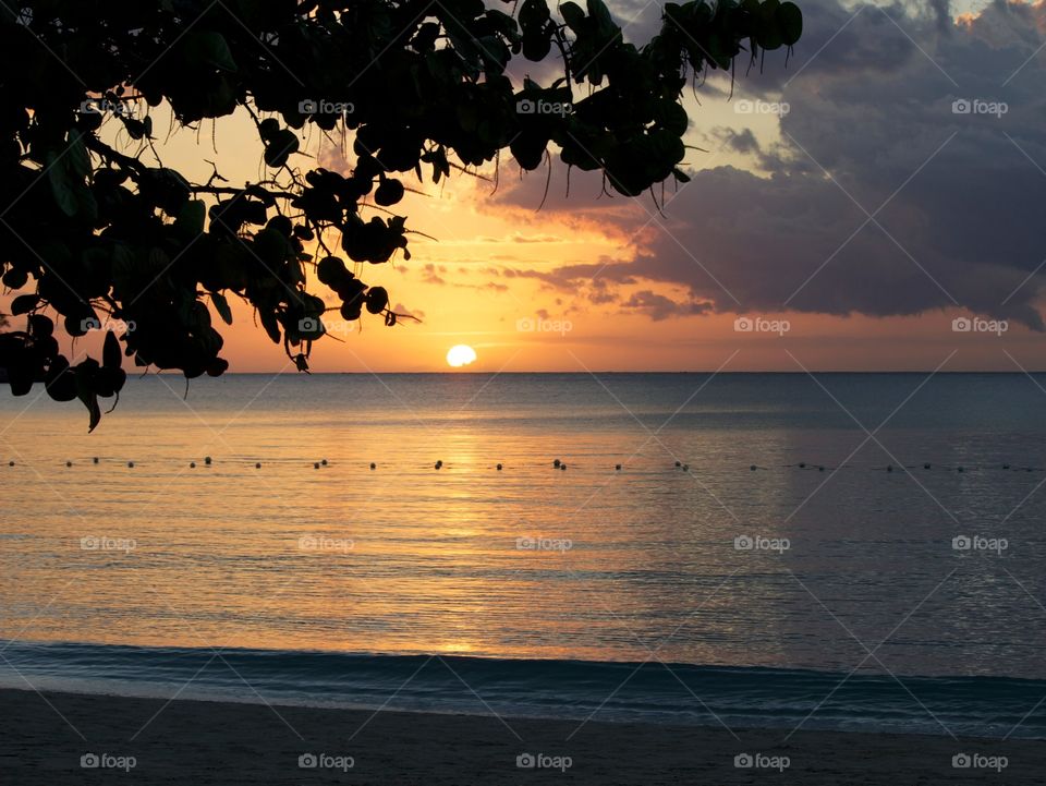 View of sea during sunset