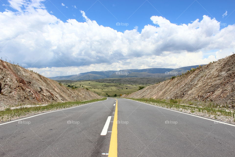 Argentina route. route between mountains