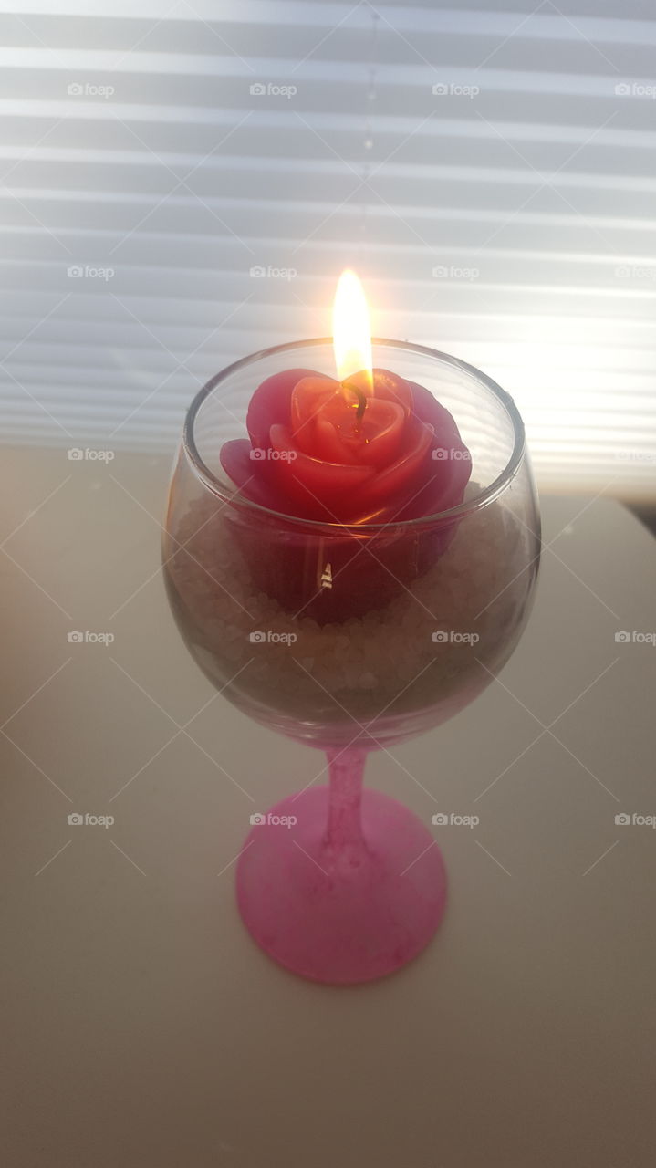 DIY rose candle