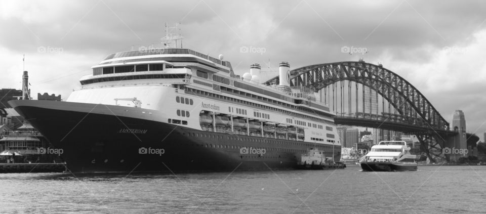 A cruise ship in Sydney Harbour, Australia 