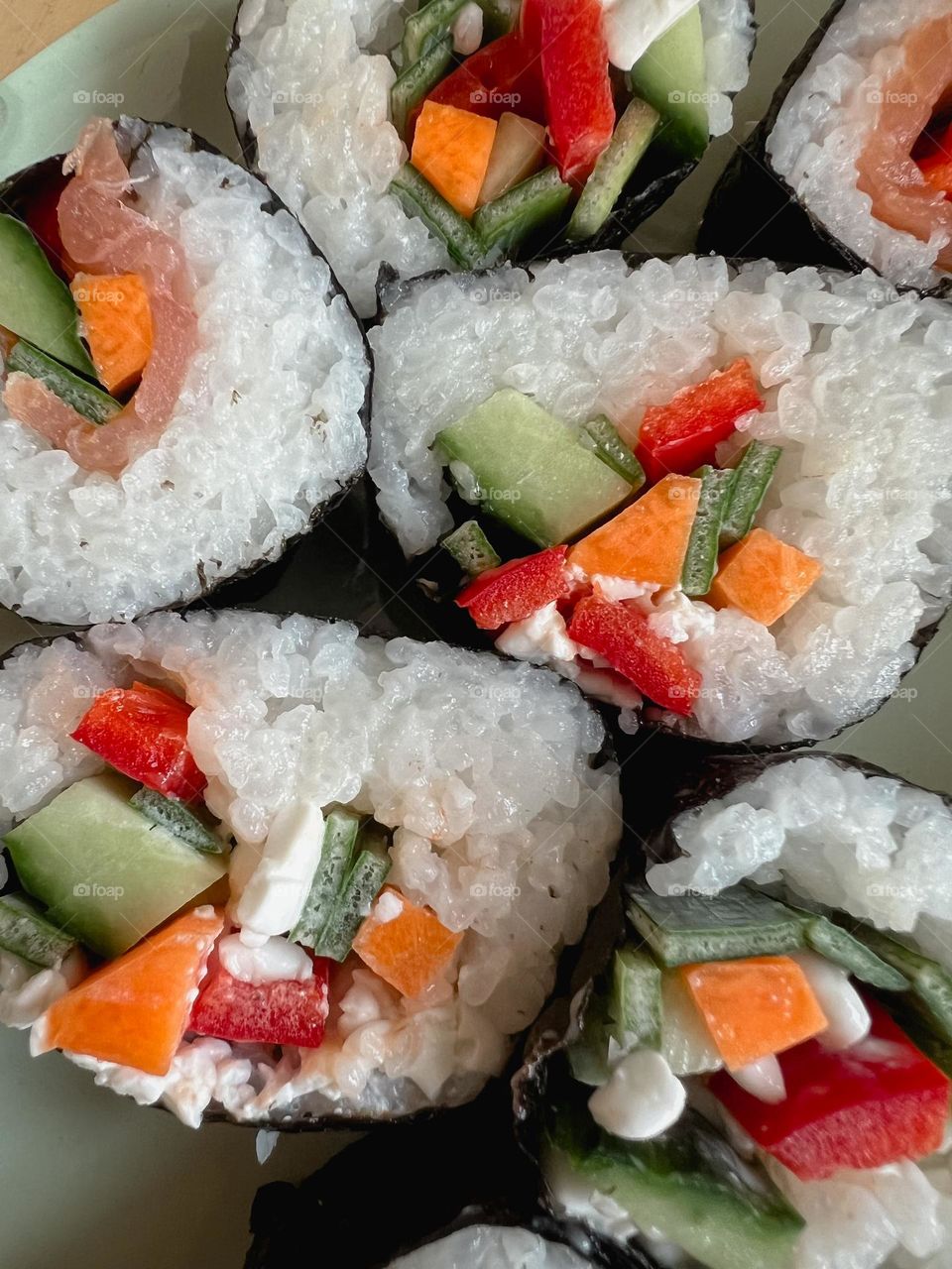 Closeup of sushi