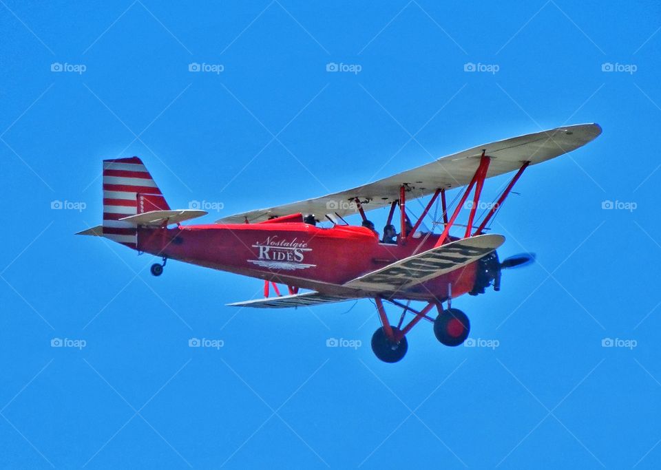 Vintage Biplane. Vintage Biplane Flying An Air Tour

