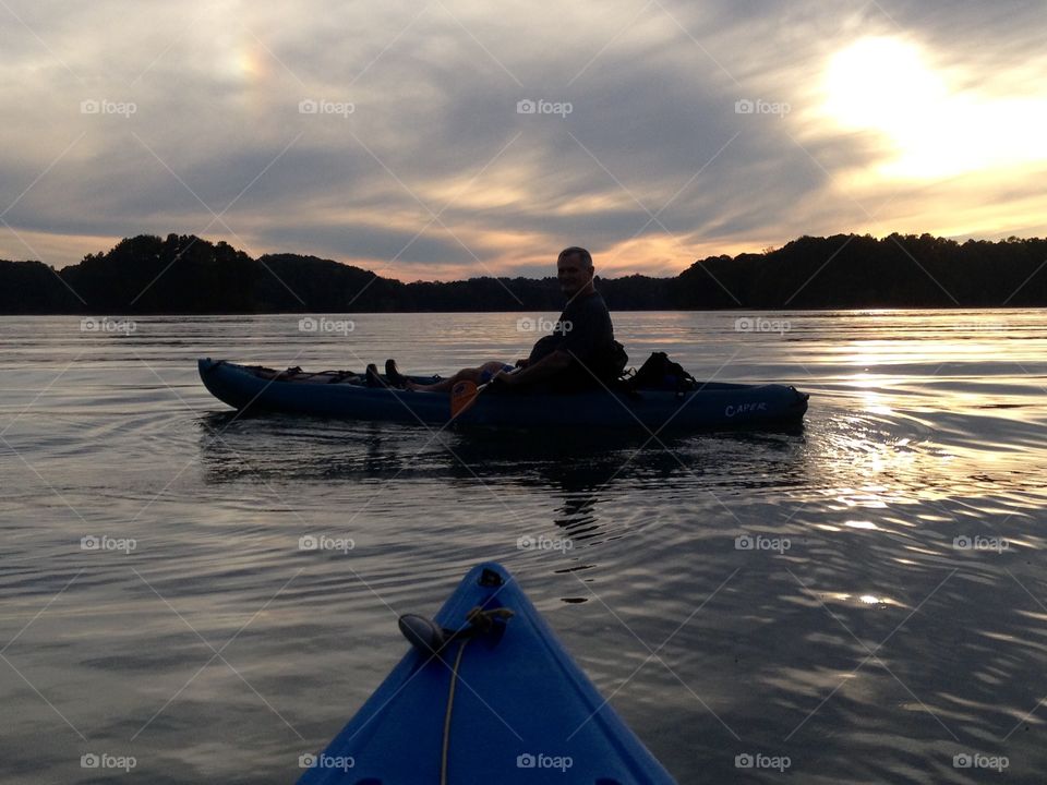 Just the two of us . Paddling on Lake Hartwell 