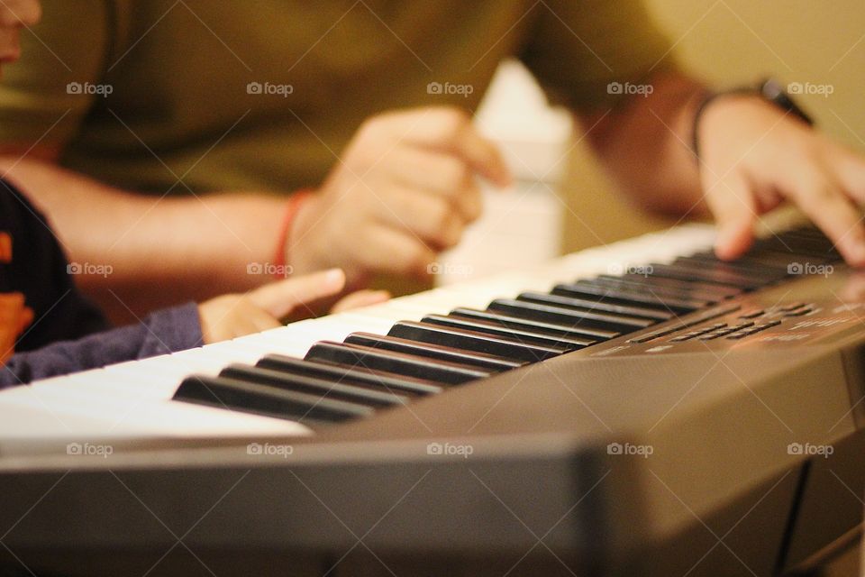 Playing piano 