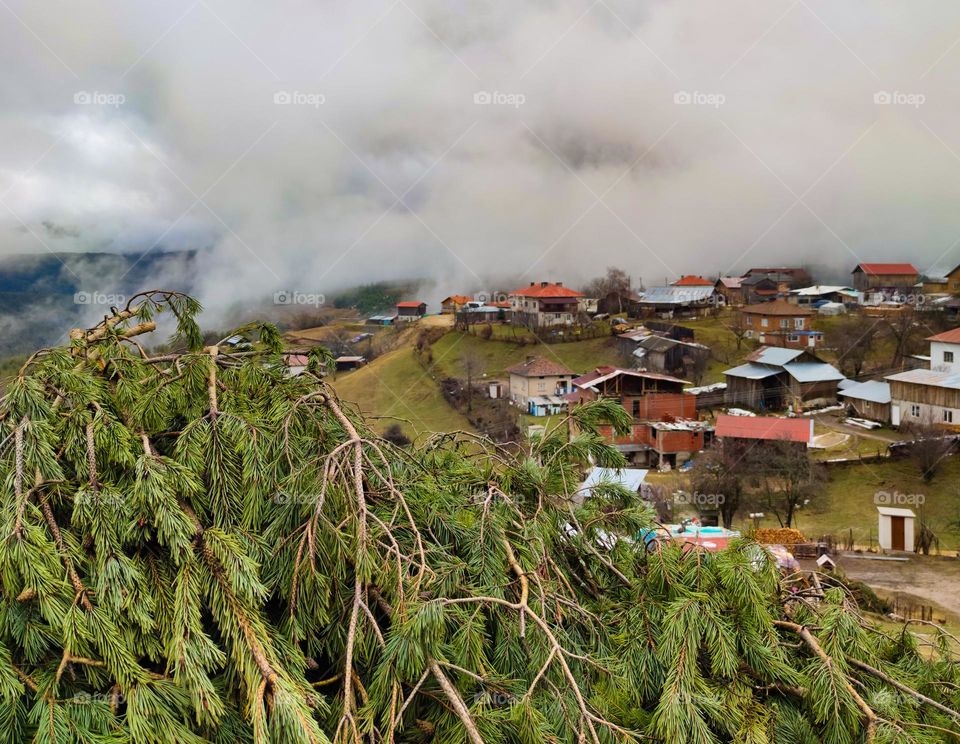 Nice view of a high mountain village