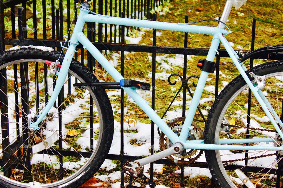 Bicycle during winter time 