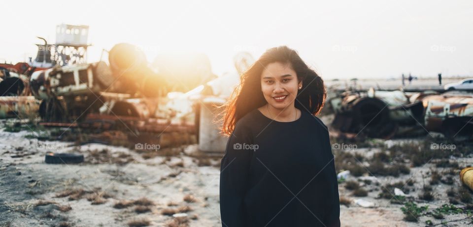 Messy Hair with light