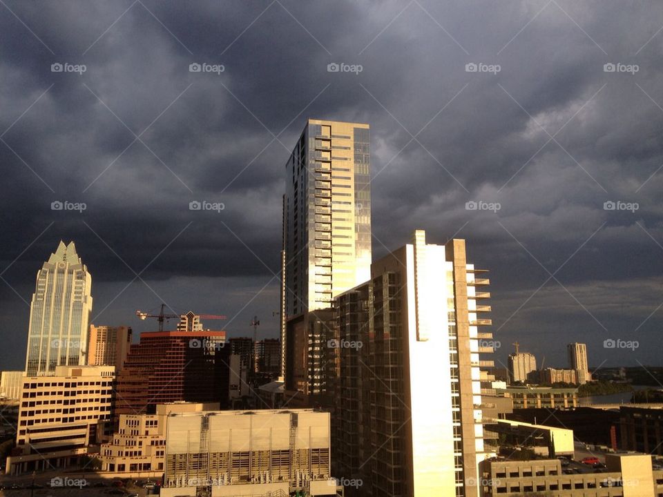 Austin, Texas Skyline Storms 