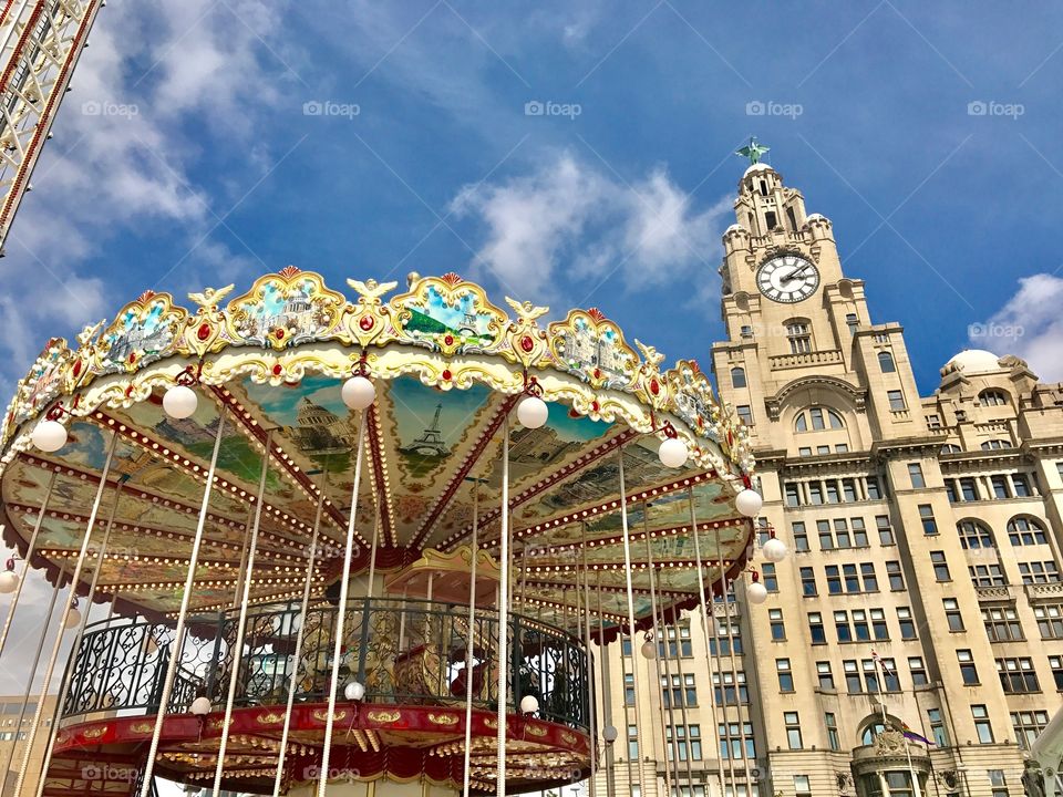 Summer fun fair at The port of Liverpool.