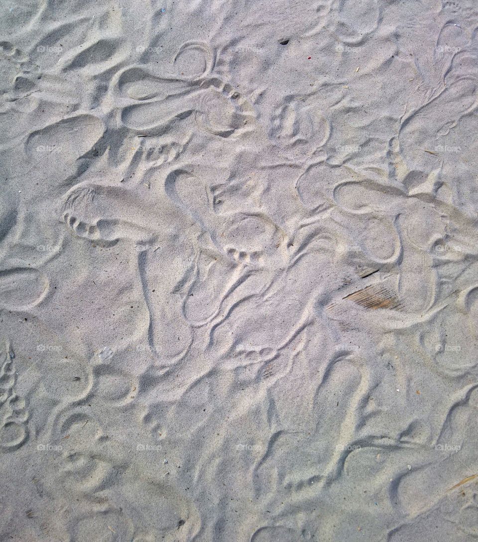Footprints on the sand