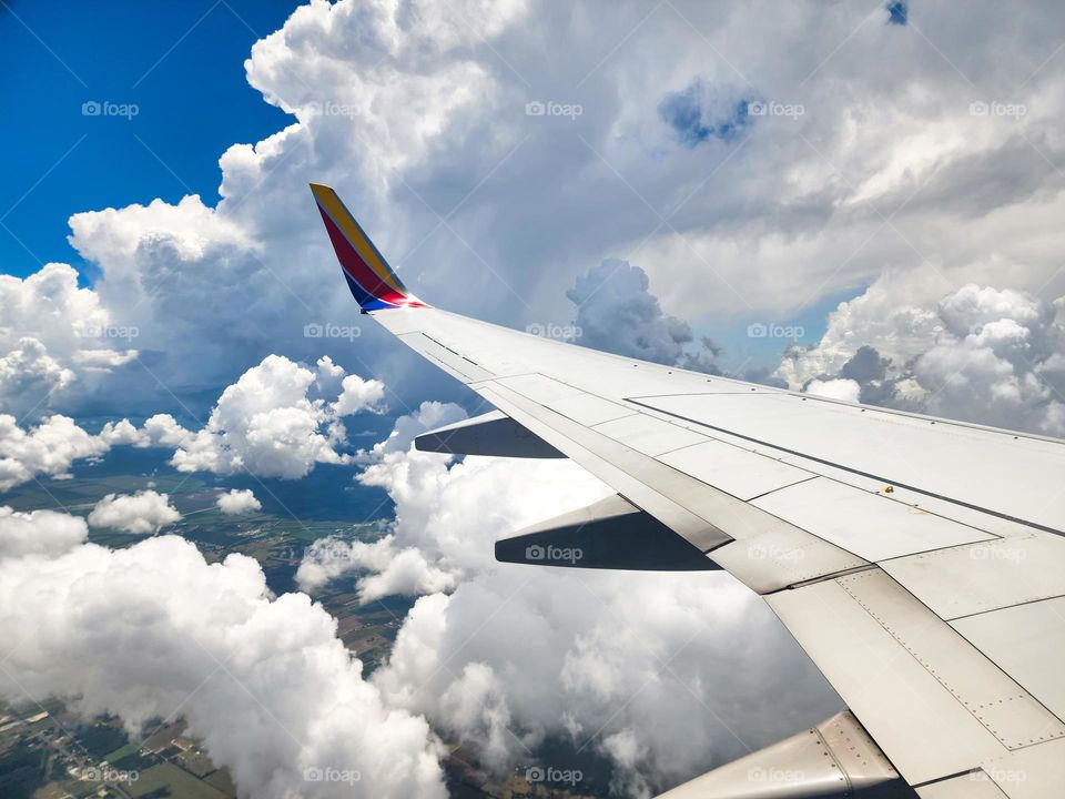 Gorgeous white clouds build up near the Gulf Coast due to summer heat and cooler upper atmosphere