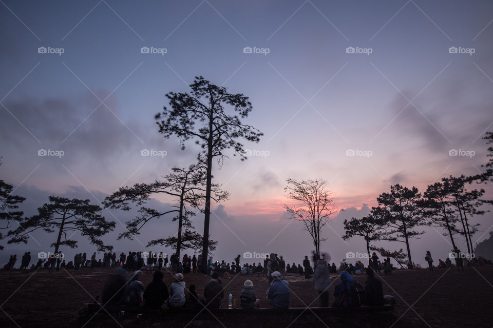 Sunset at the cliff 