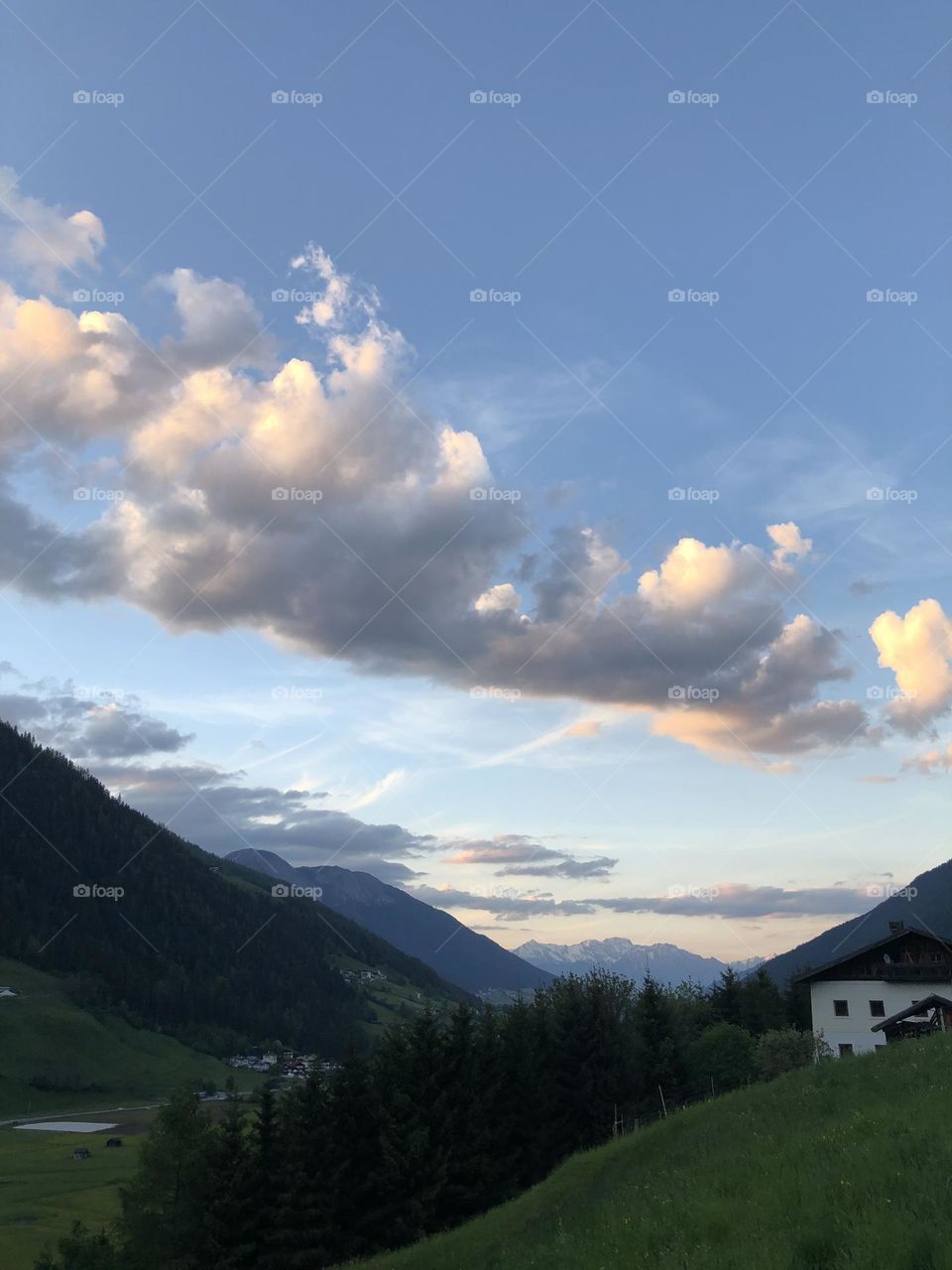 Clouds over Beautiful Valley ,Austrian Alps