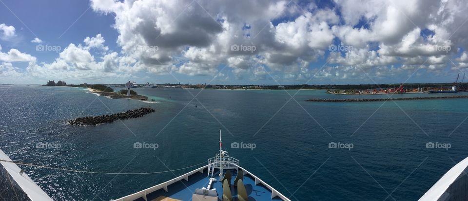 Panoramic view of the Bahamas 