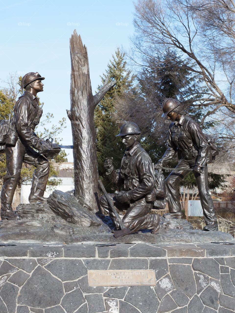 A stunning memorial at Ochoco Creek Park in Prineville in Central Oregon to all of the brave men and women who fight forest fires.