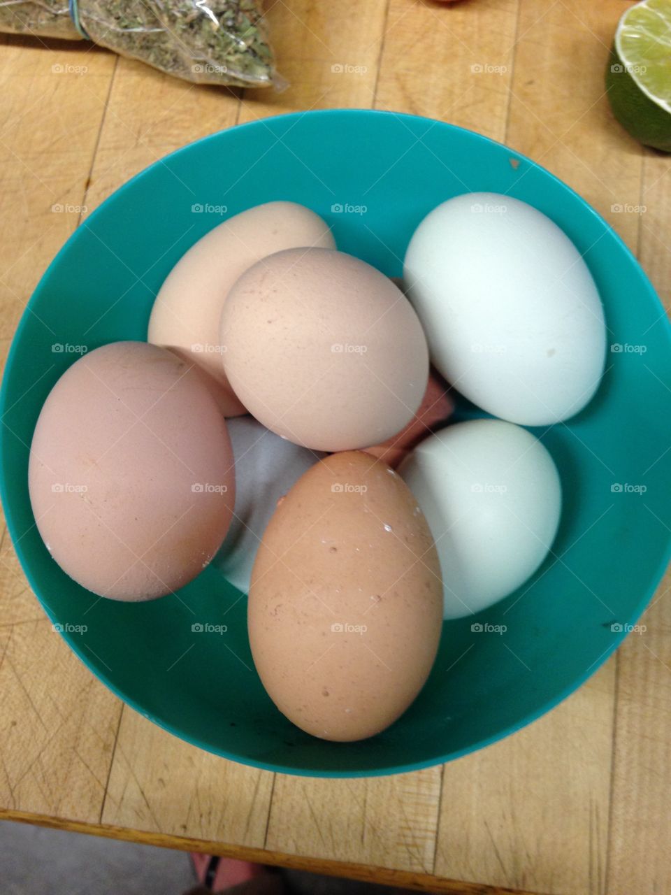 Fresh eggs in the morning