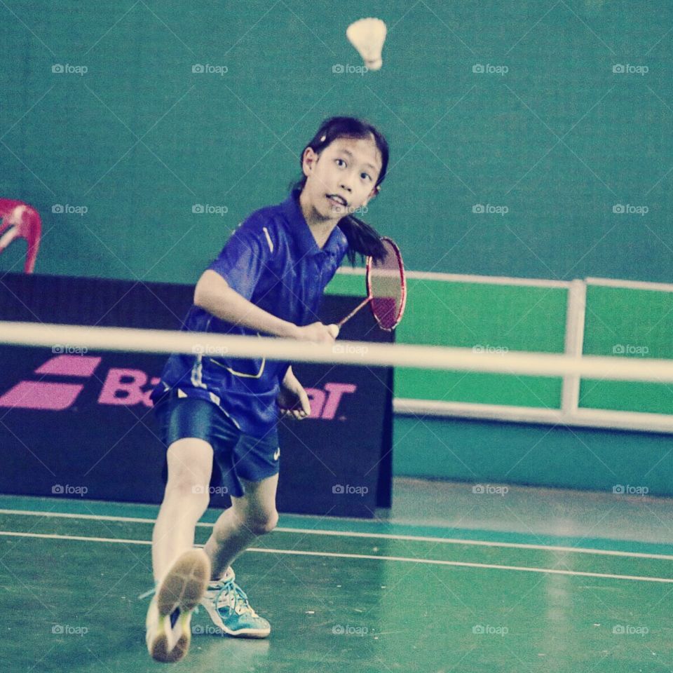 Girl badminton