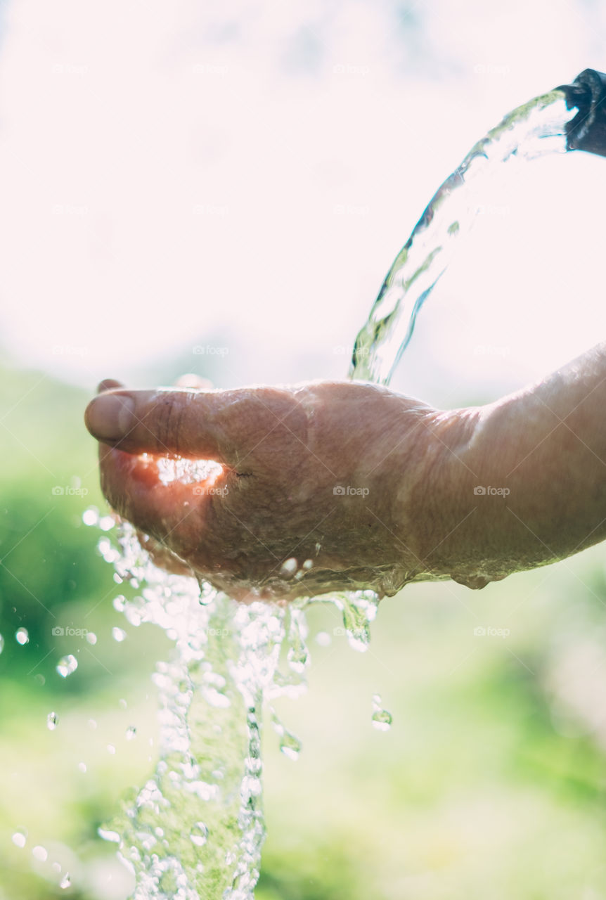 woman washed hands after work