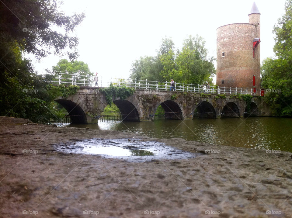 water park river bridge by alejandrorubiob