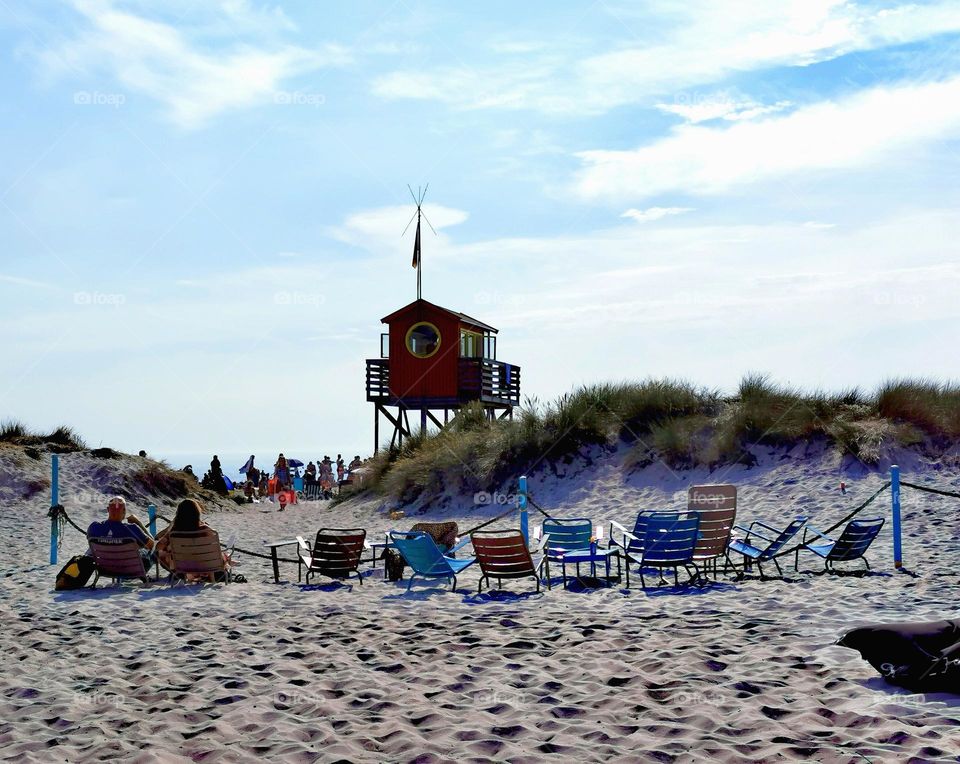 On the beach