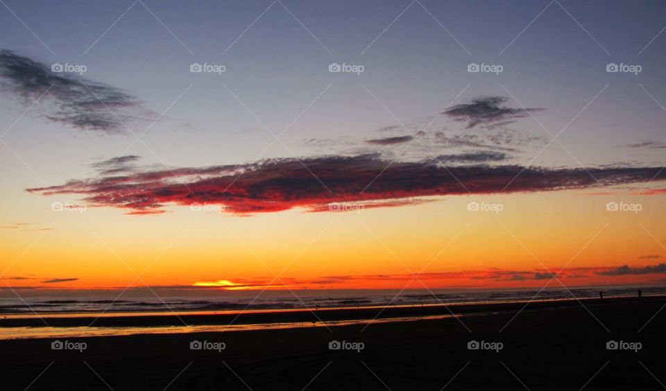 Golden Ocean View Sunset