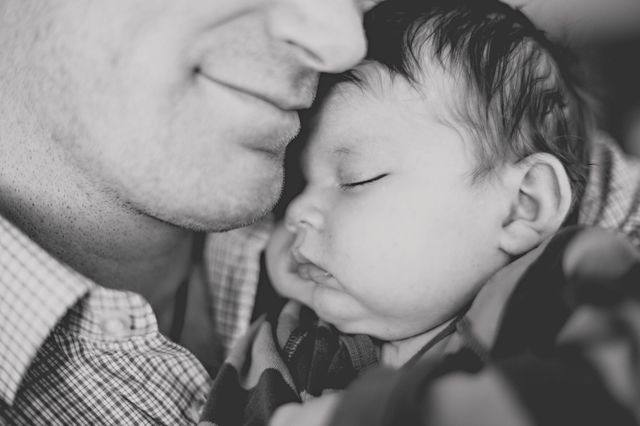 Father and daughter. Father and daughter cheek to cheek