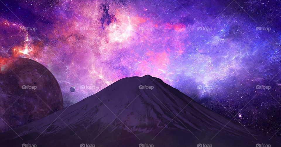 Monte Fuji e a Nebulosa
