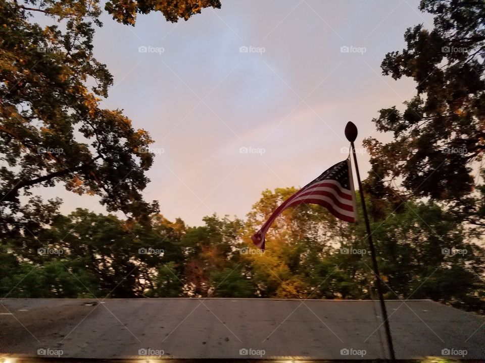 Rainbow over the Flag