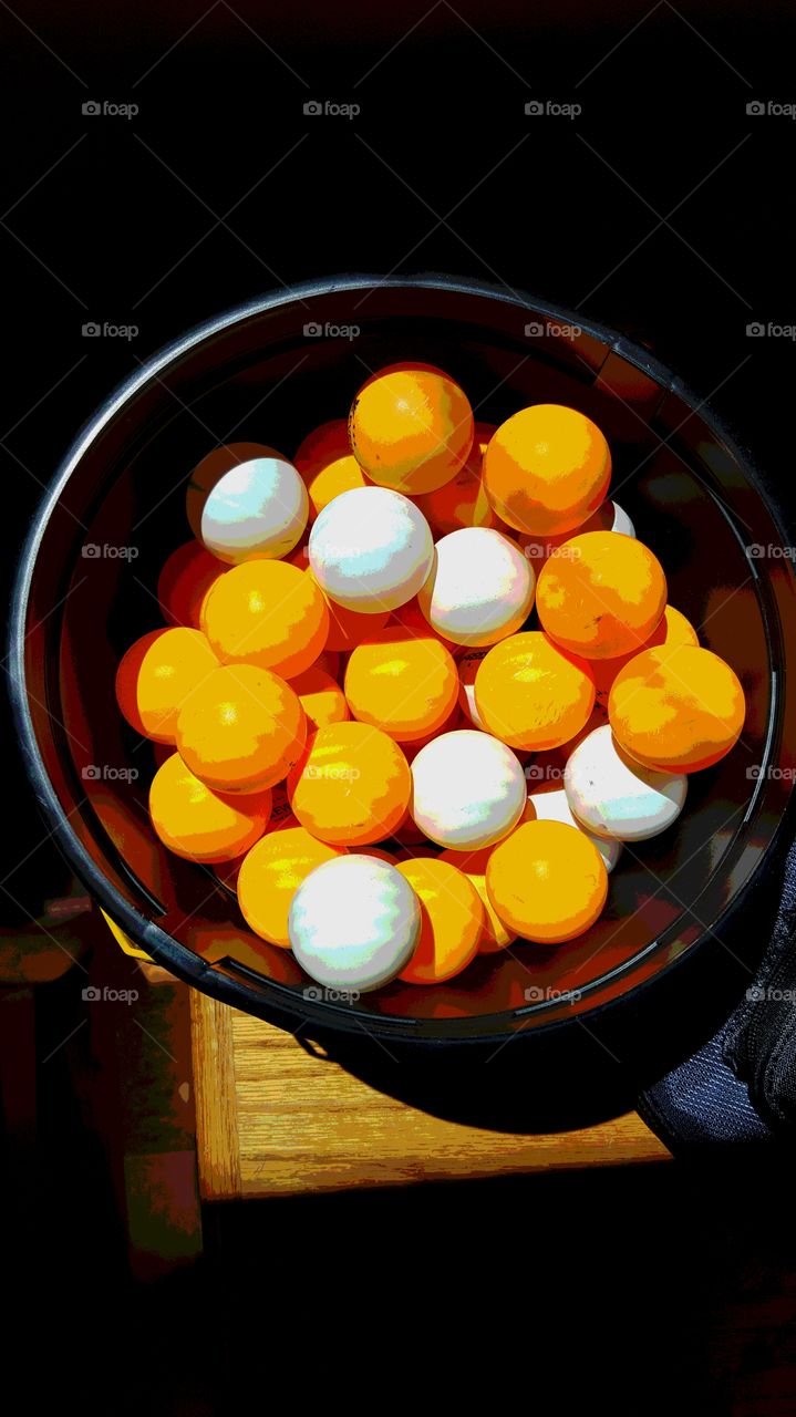 painted ping pong balls