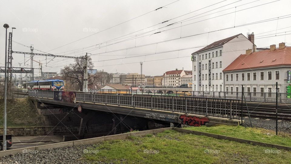 Prague. Local electric train.