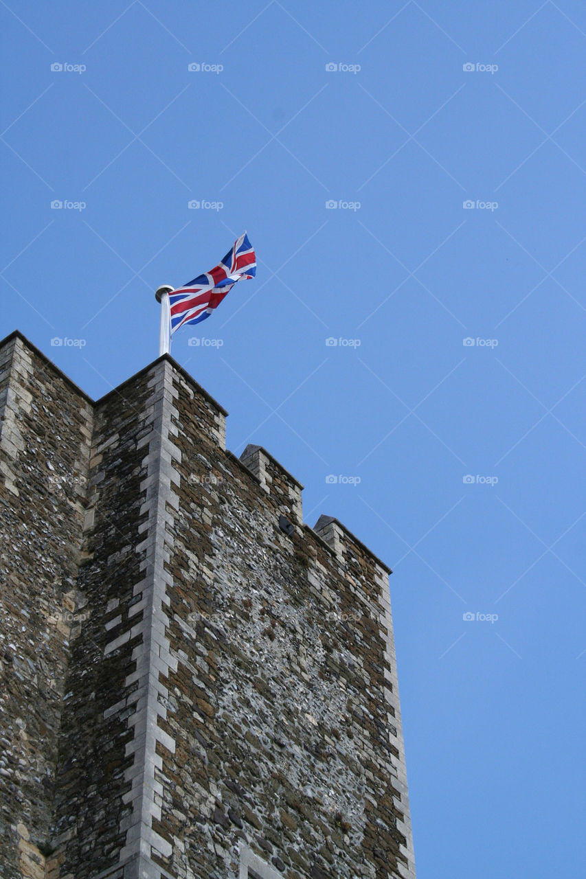 england flag castle turret by dannytwotaps