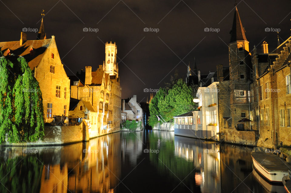 night in brugge, belgium