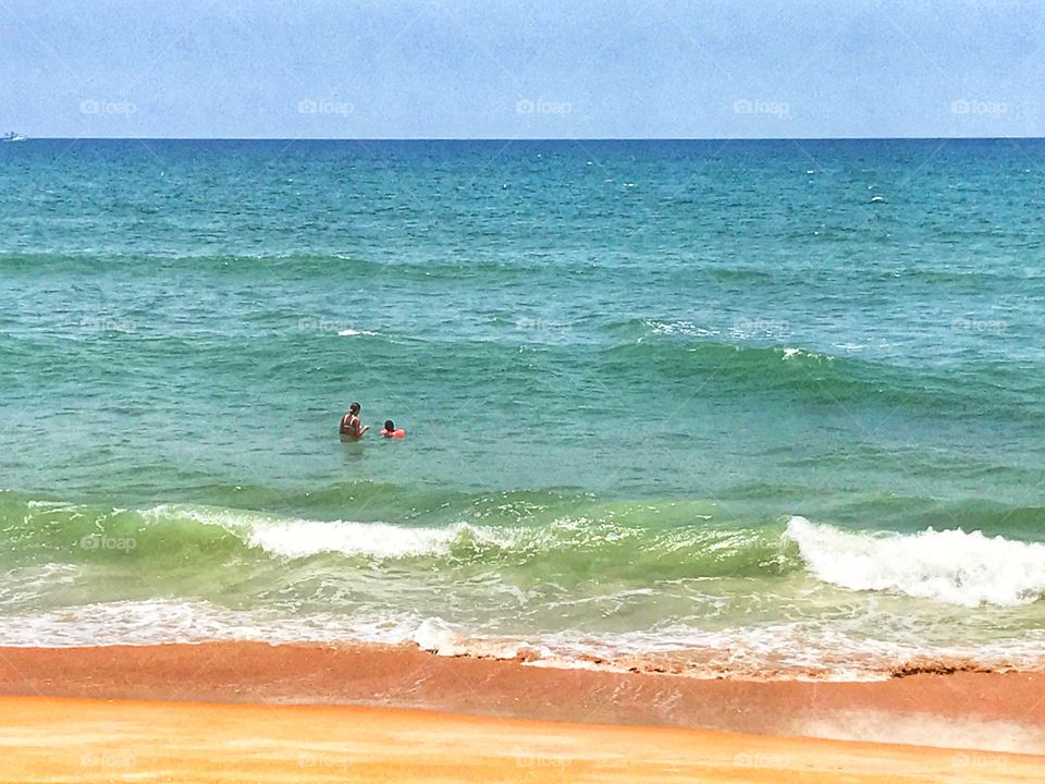 Bathers at the beach