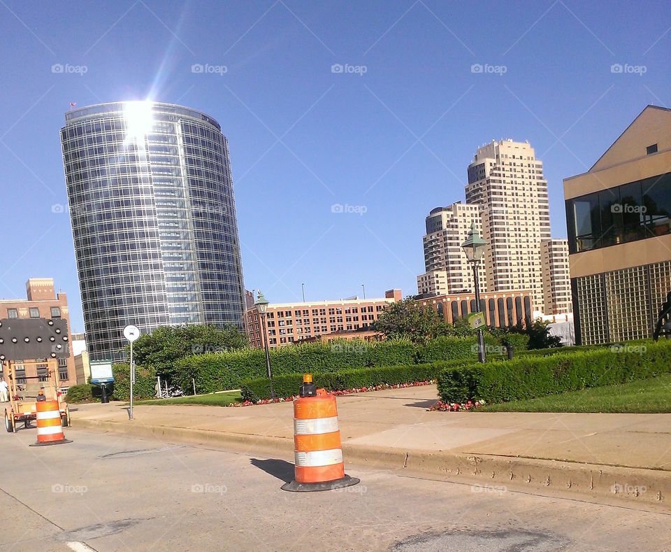 Blue Skys . Riding Downtown Grand Rapids, Michigan