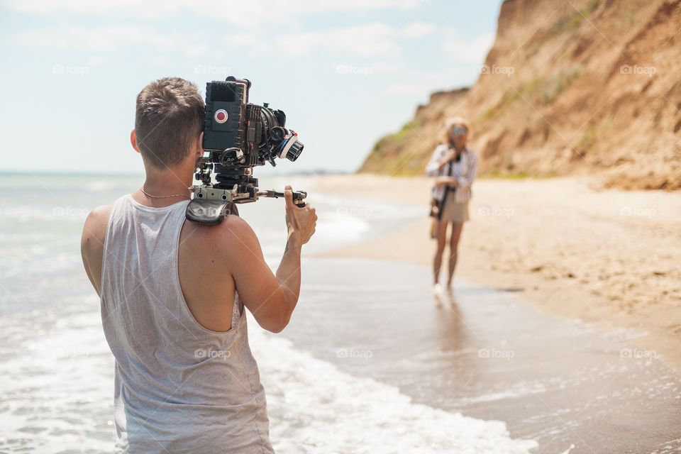 Photographer on the beach 