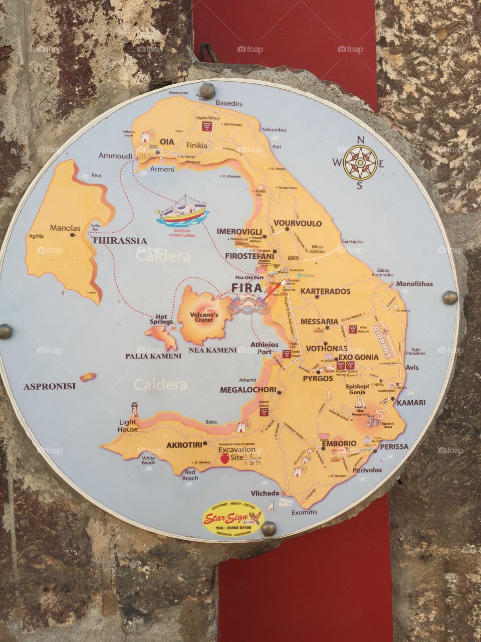 Santorini art map