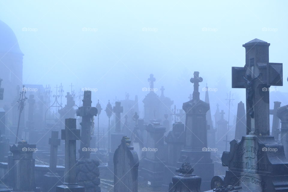 Remembrance. Taken at Dunkirk memorials. Love the atmosphere the mist gives the gravestones; powerful and emotional imagery.