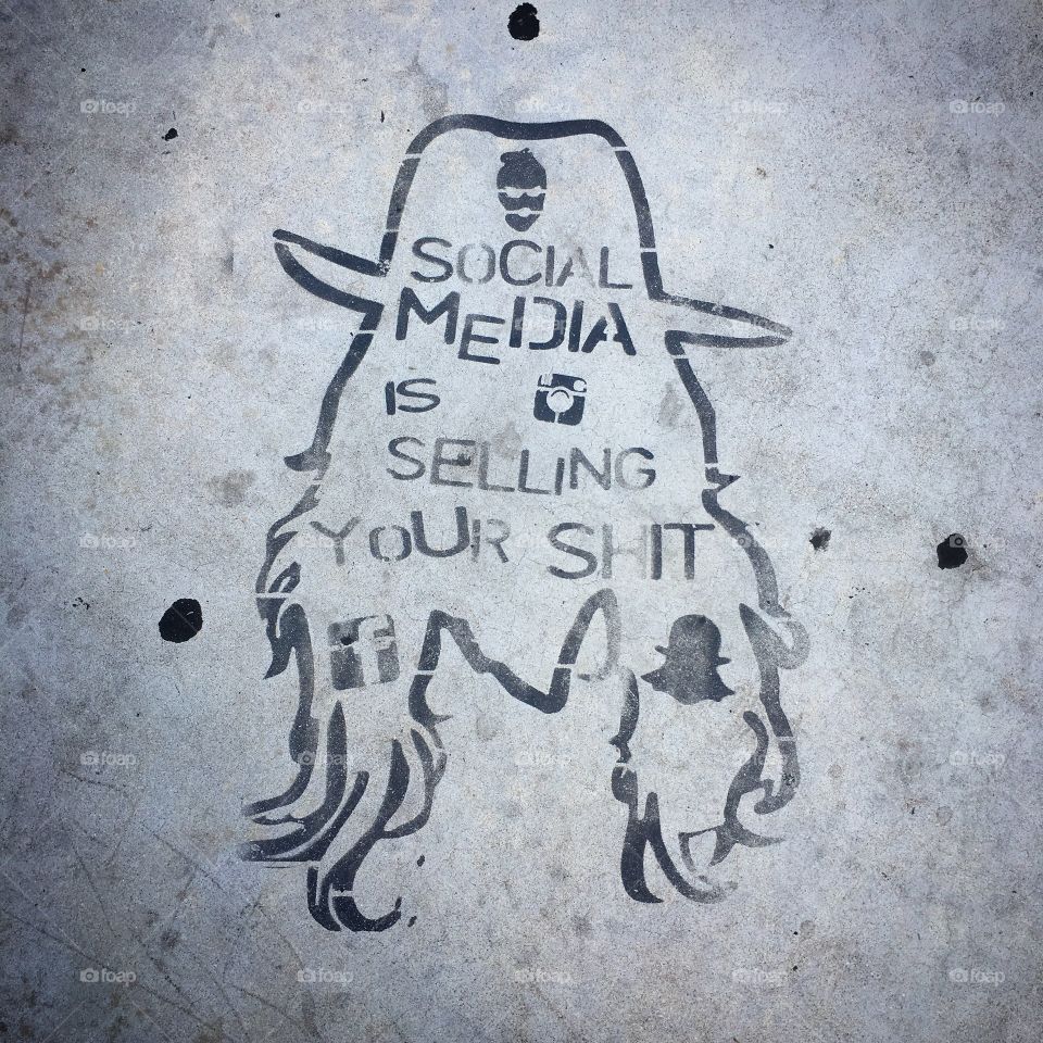 Sidewalk art in Downtown Los Angeles. 