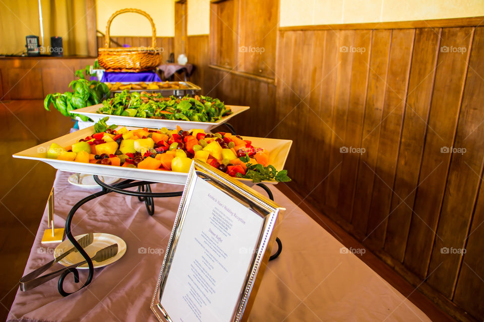 Banquet at a wedding party