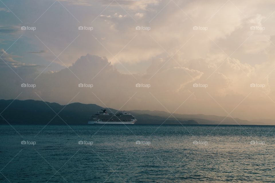 Cruise Ship Leaving Jamaica