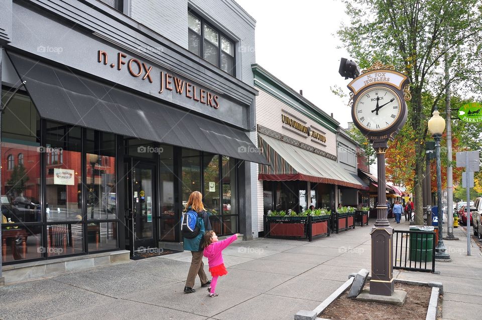 Saratoga Springs, NY. Saratoga Springs during the Fall. Shops, people, history and homes come alive after racing season is over.  
Fleetphoto