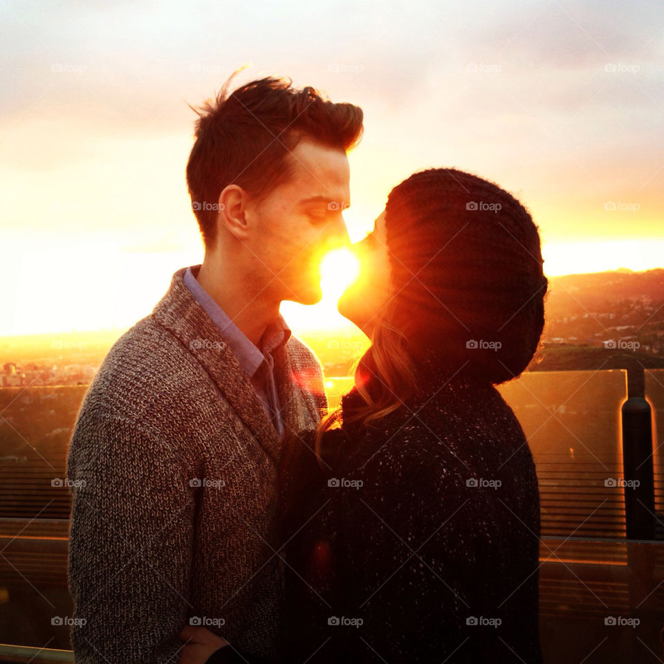 Sunset kiss