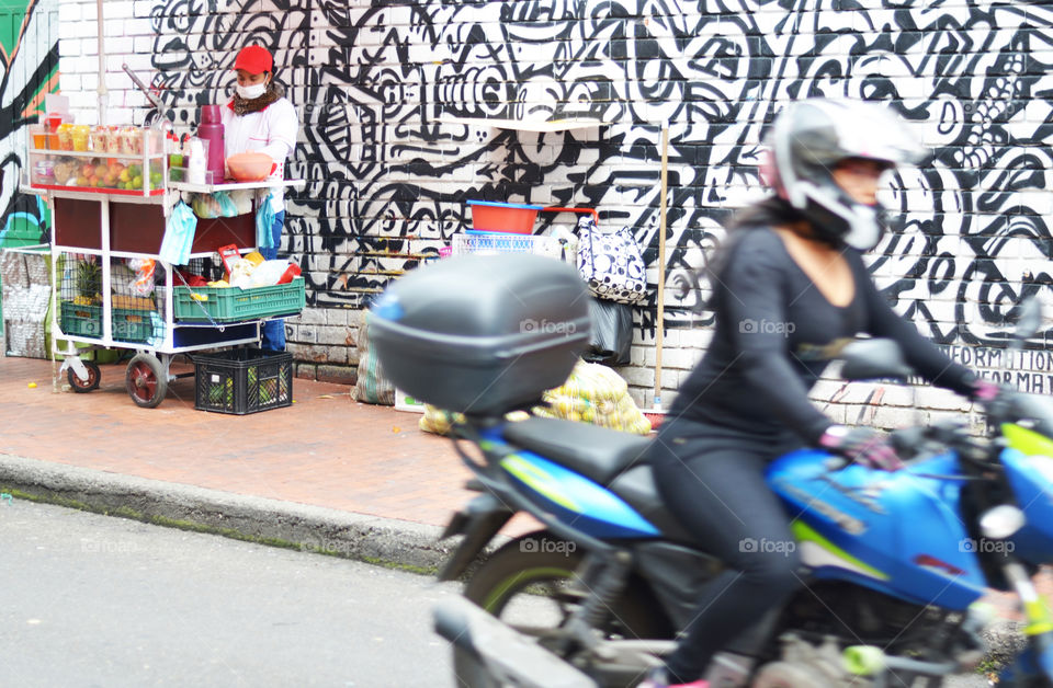 Street scene with bike