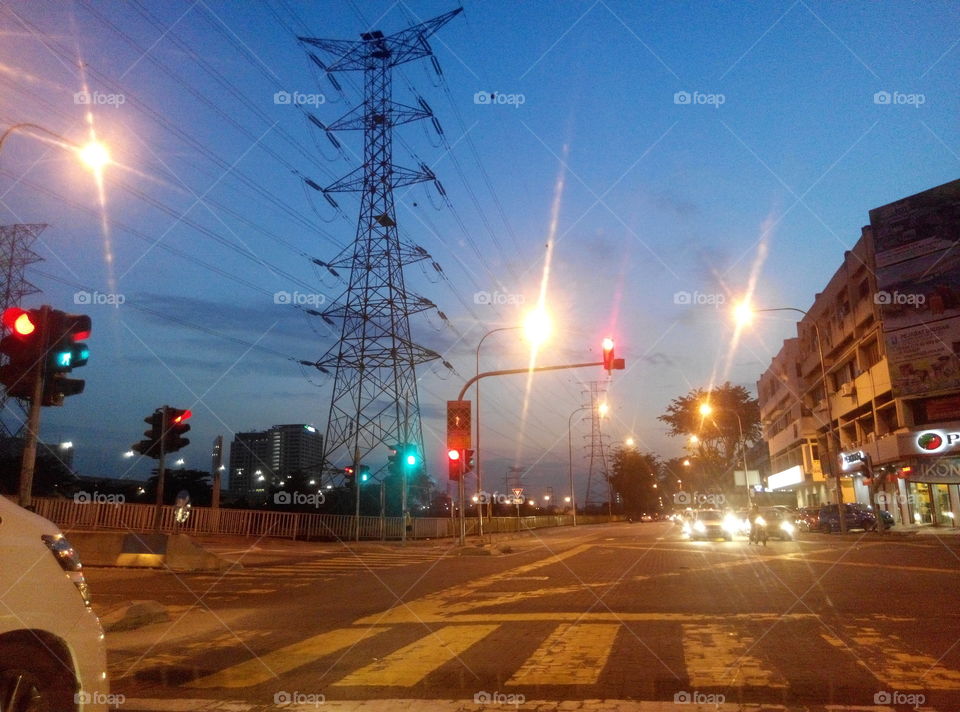Street, Light, Road, Transportation System, Sunset