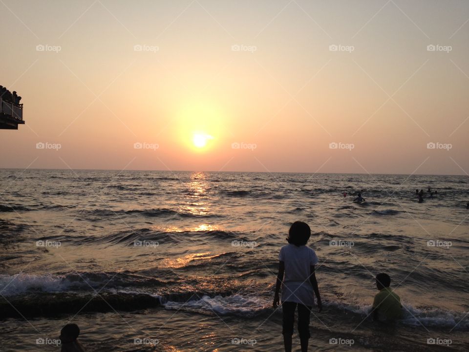 Relax time with evening sun